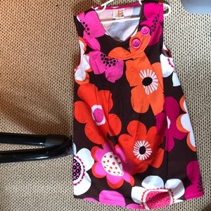Flower Patterned Girls corduroy dress.